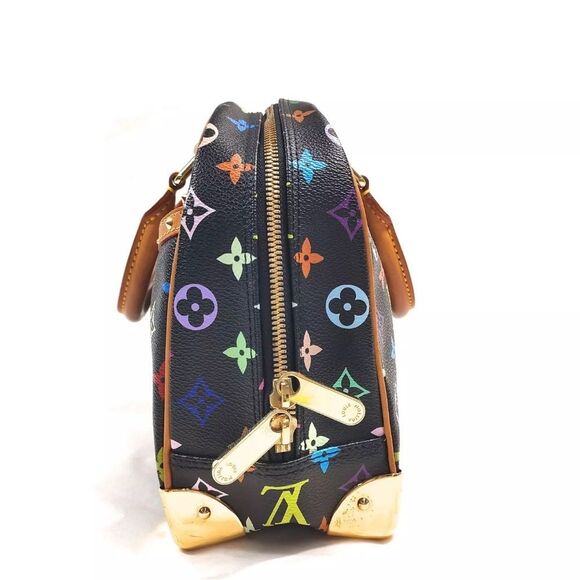 Auth Louis Vuitton Black Monogram Trouville Murakami Multicolor - Picture 2 of 15
